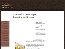 Tablet Screenshot of ilovenaturalskincare.com